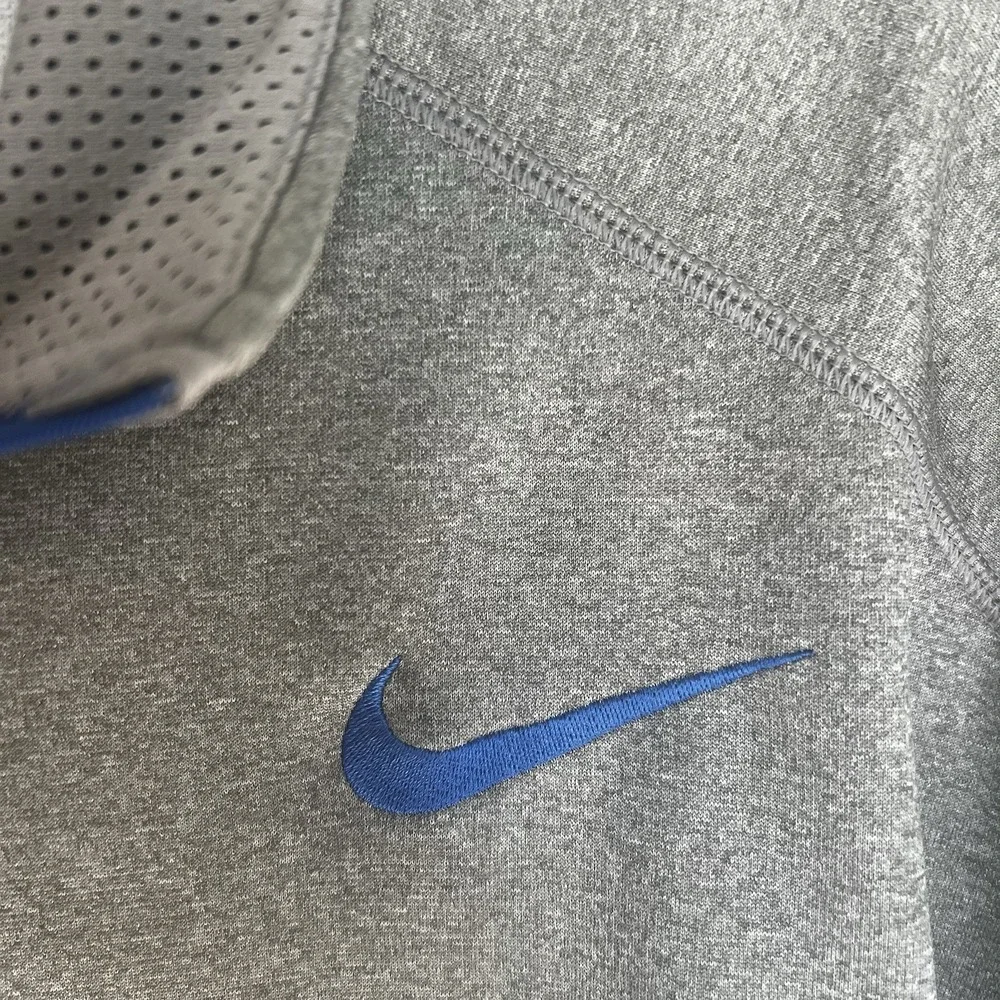 Nike‎ Sweatshirt Mens XL Gray/Blue Thermal Fit 1/4 Zip Pullover Golf
